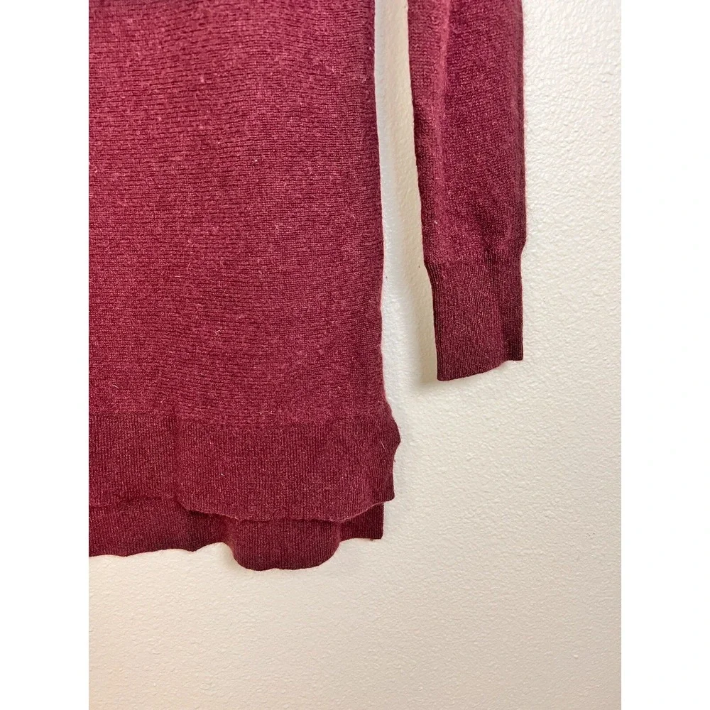 Halogen Sweater‎ Womens XS Long Sleeve Cashmere Blend Tunic Knit Maroon